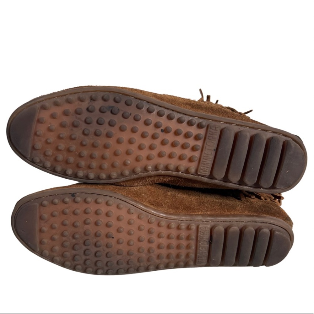 Minnetonka Women’s Brown 5 Layer Fringe Tall Sued… - image 3